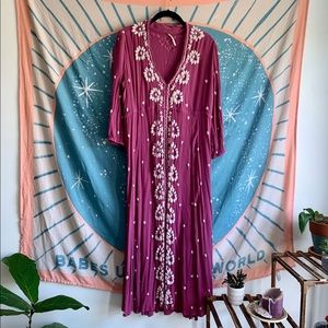 Free People boho purple tunic dress M